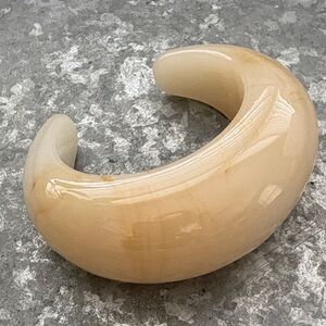 Cream Lucite Chunky Cuff Bracelet